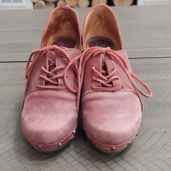 Sanita Theodora Clogs wooden heels red Sz 36/5.5-6 - Picture 2 of 13